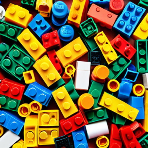 Home 8 A colorful assortment of LEGO Classic bricks scattered on a table, inviting creativity and free building. This emphasizes the open-ended fun of LEGOs, perfect for a beginner.